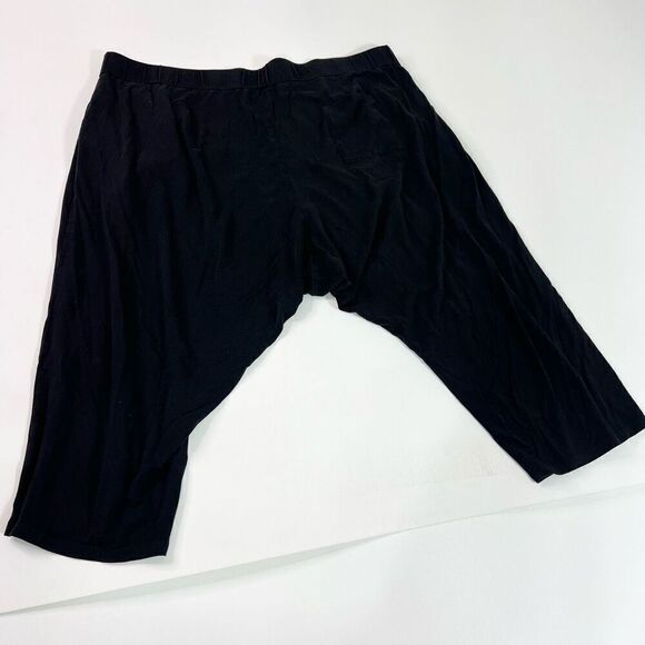 Eileen Fisher Pants Womens 2X Black Elastic Waist Stretch Cropped Pull On - Picture 5 of 9